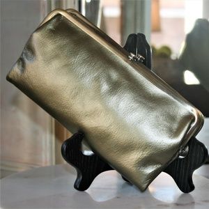 HOBO Lauren Wallet/Clutch in Metallic Canteen